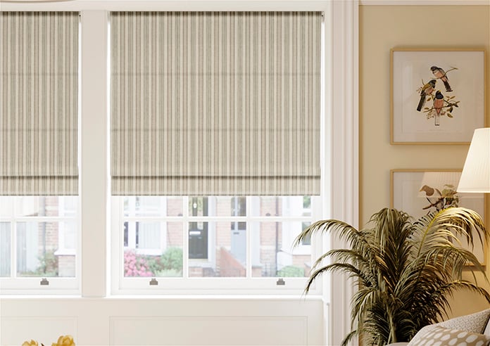 Castelle Stripe, Natural - Roman Blind - Image 3